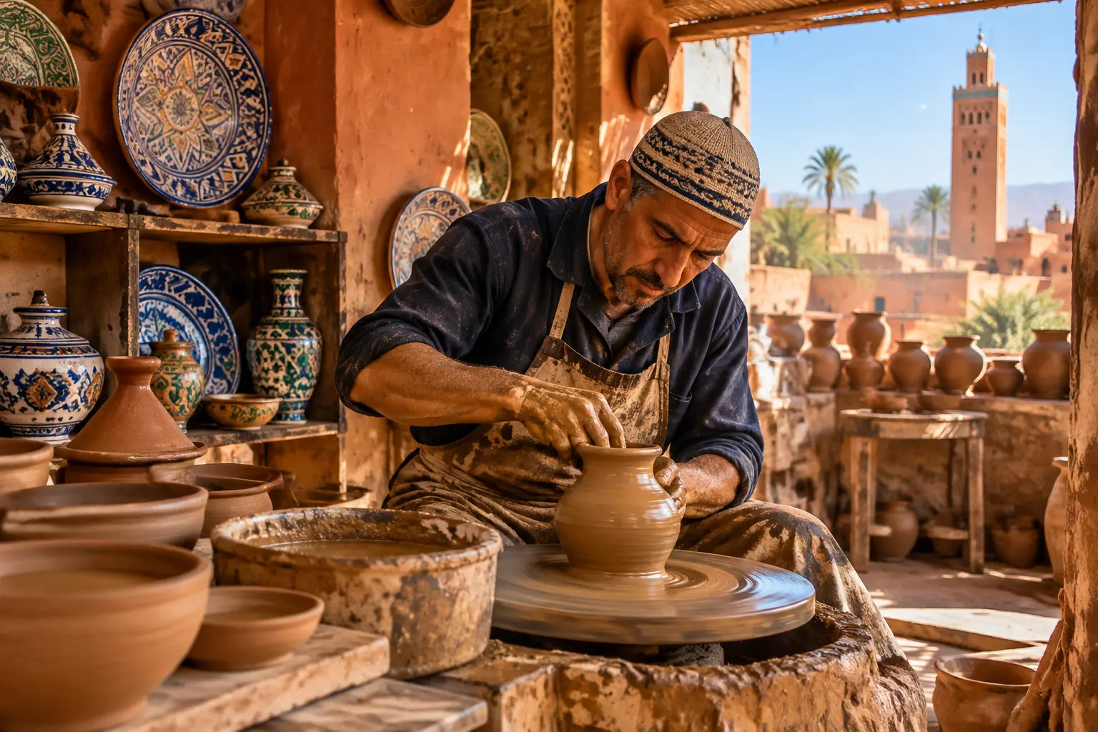 Pottery workshop in Marrakech