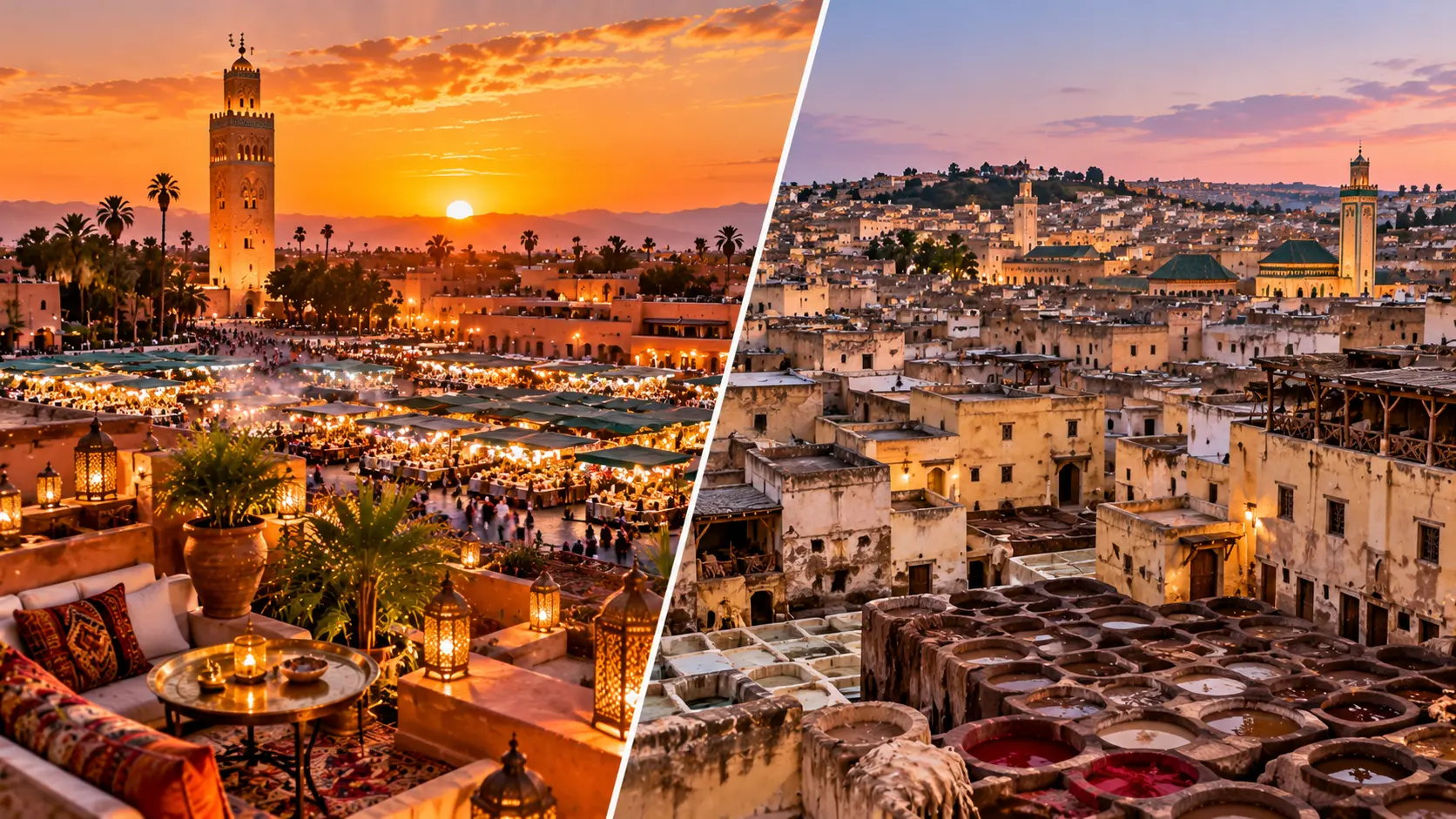Moroccan Cities at Golden Hour